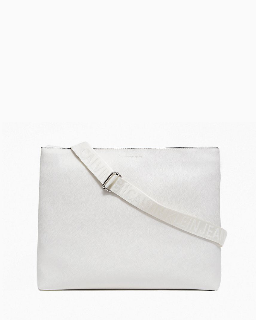 C.A.L.V.I.N K.L.E.I.N French Clutch in White Faux Leather with