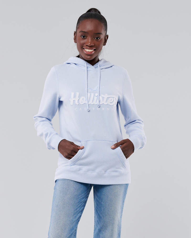 Hollister Applique Logo Hoodie – FashOnFire