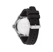 Load image into Gallery viewer, Tommy Hilfiger Men&#39;s Black Silicone Strap Watch 44mm