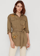 Load image into Gallery viewer, Ralph Lauren Floral Belted Cotton Shirt