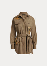 Load image into Gallery viewer, Ralph Lauren Floral Belted Cotton Shirt