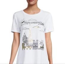 Load image into Gallery viewer, Karl Lagerfeld Paris Metallic Landscape T-Shirt