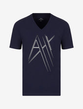 Load image into Gallery viewer, Armani Exchange V-Neck Macro Logo Regular Fit T-Shirt