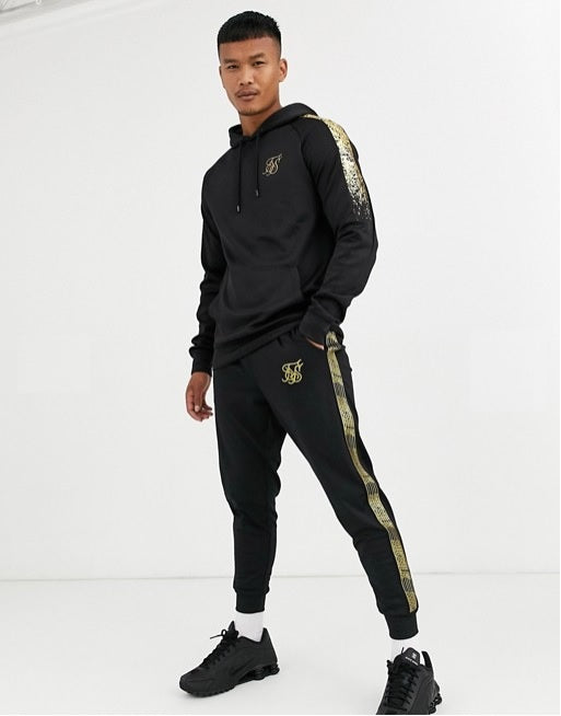 SikSilk Hoodie With Faded Gold Print