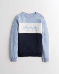 Hollister Colorblock Logo Crewneck Sweatshirt