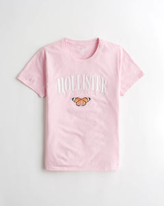 Hollister Embroidered Logo Graphic Tee