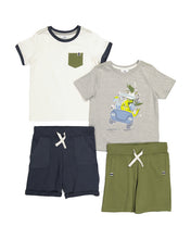 Load image into Gallery viewer, Tommy Bahama Toddler Boys 4pc Mix And Match Golfing Dinosaur Shorts Set