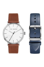 Load image into Gallery viewer, Ted Baker London Men&#39;s Mimosa 3-Hand Leather Strap Box Set, 41mm