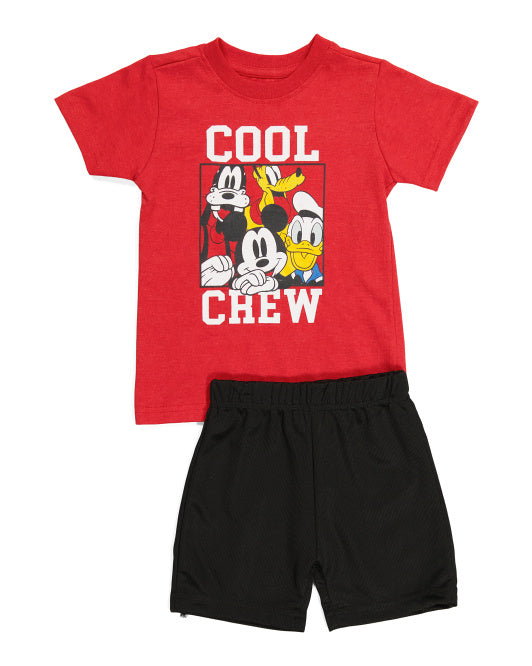 Disney Toddler Boy 2pc Cool Crew Mesh Short Set