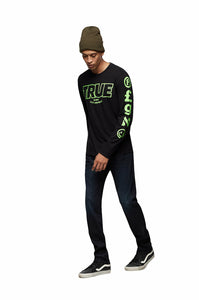 True Religion Rocco Silver Lurex Skinny Fit Stretch Jeans