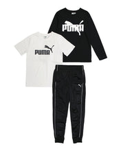 Load image into Gallery viewer, Puma Big Boy 3pc Brand Logo Joggers Set