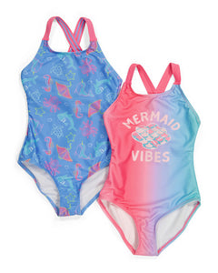 Saint Eve Girls 2pk Printed Swimsuit